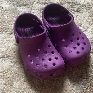 Purple Crocs - toddler size 6/7